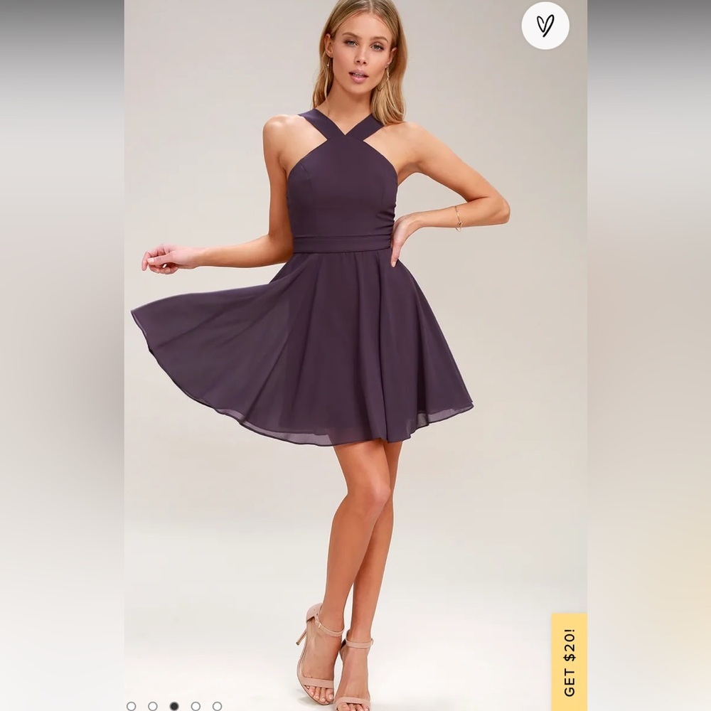 Lulus Forevermore Purple Skater Dress 👗